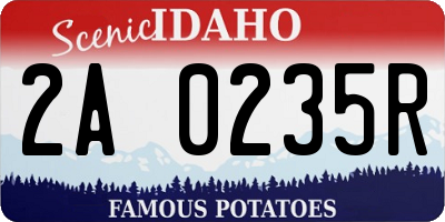 ID license plate 2A0235R