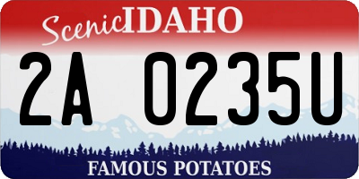 ID license plate 2A0235U