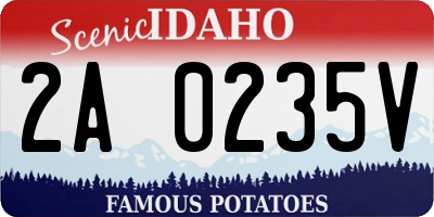 ID license plate 2A0235V