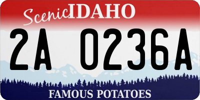 ID license plate 2A0236A