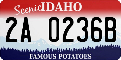 ID license plate 2A0236B