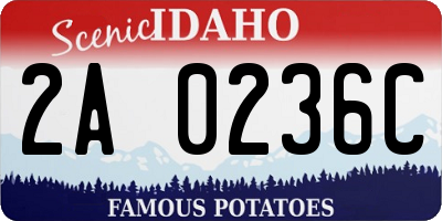ID license plate 2A0236C