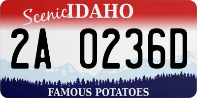 ID license plate 2A0236D