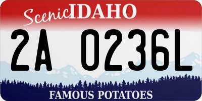 ID license plate 2A0236L