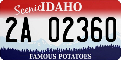 ID license plate 2A0236O