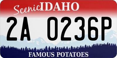 ID license plate 2A0236P