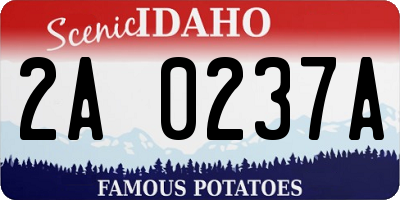 ID license plate 2A0237A