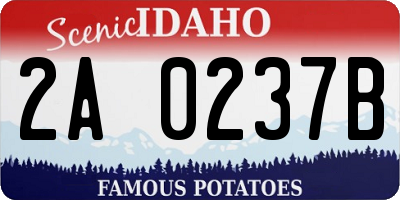 ID license plate 2A0237B
