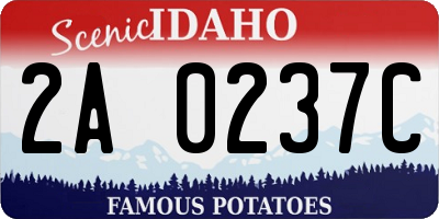 ID license plate 2A0237C