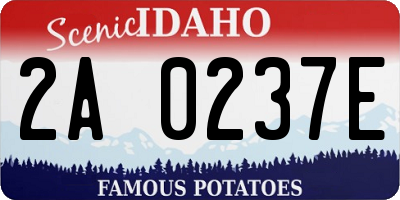 ID license plate 2A0237E
