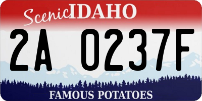 ID license plate 2A0237F