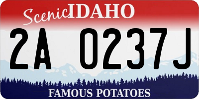 ID license plate 2A0237J