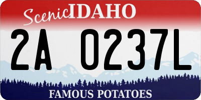 ID license plate 2A0237L