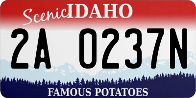 ID license plate 2A0237N