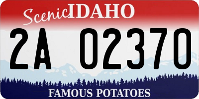 ID license plate 2A0237O