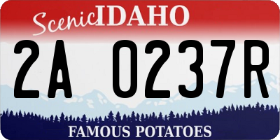 ID license plate 2A0237R