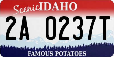 ID license plate 2A0237T