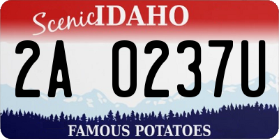ID license plate 2A0237U