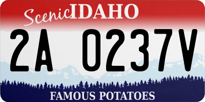 ID license plate 2A0237V