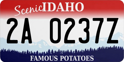 ID license plate 2A0237Z