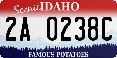 ID license plate 2A0238C