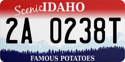 ID license plate 2A0238T