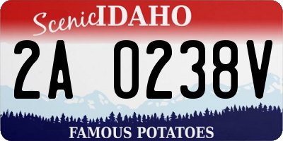 ID license plate 2A0238V