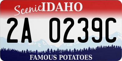 ID license plate 2A0239C