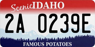 ID license plate 2A0239E