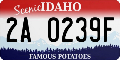ID license plate 2A0239F