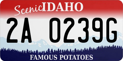 ID license plate 2A0239G