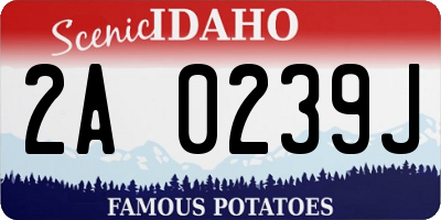 ID license plate 2A0239J