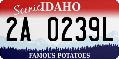 ID license plate 2A0239L