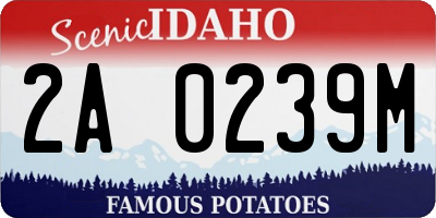 ID license plate 2A0239M