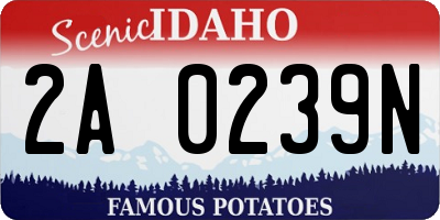 ID license plate 2A0239N