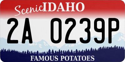 ID license plate 2A0239P