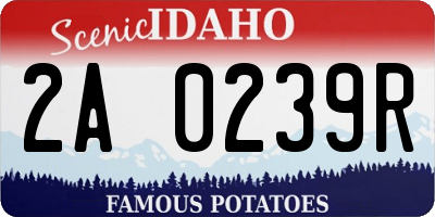 ID license plate 2A0239R