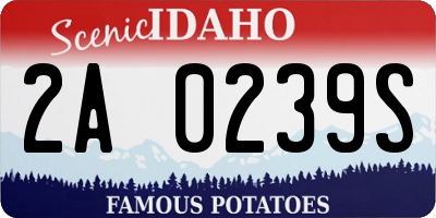 ID license plate 2A0239S