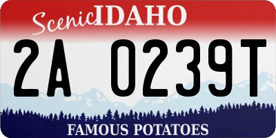ID license plate 2A0239T