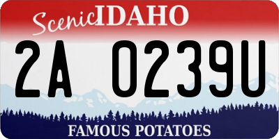 ID license plate 2A0239U