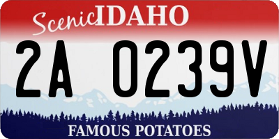 ID license plate 2A0239V
