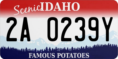 ID license plate 2A0239Y
