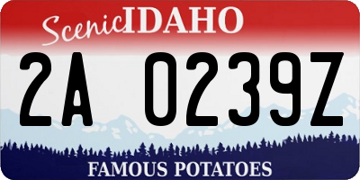 ID license plate 2A0239Z