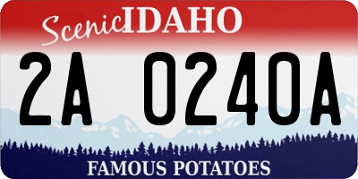 ID license plate 2A0240A