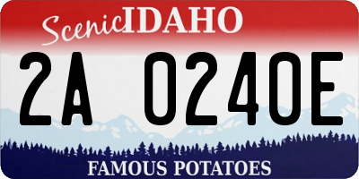 ID license plate 2A0240E