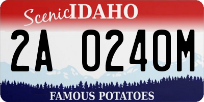 ID license plate 2A0240M