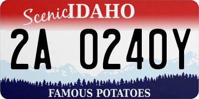 ID license plate 2A0240Y