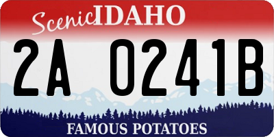 ID license plate 2A0241B