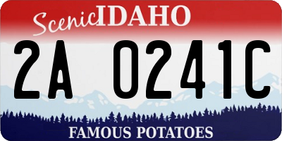 ID license plate 2A0241C