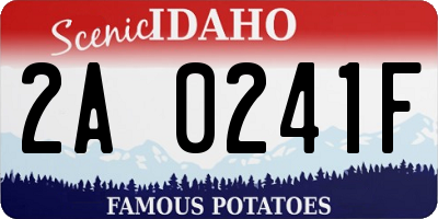 ID license plate 2A0241F